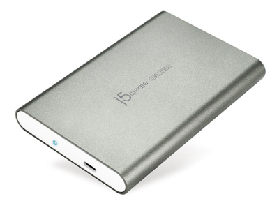 Externt kabinett 2.5" SATA till USB-C 3.1 Gen2, j5create, aluminium - Silver