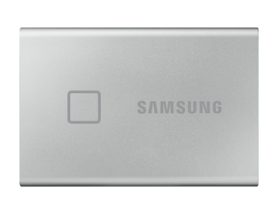 500 GB Samsung Portable SSD T7 Touch, USB-C 3.2 Gen.2 - Silver