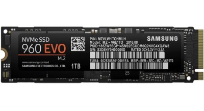 1 TB Samsung 960 EVO NVMe SSD, MLC, M.2