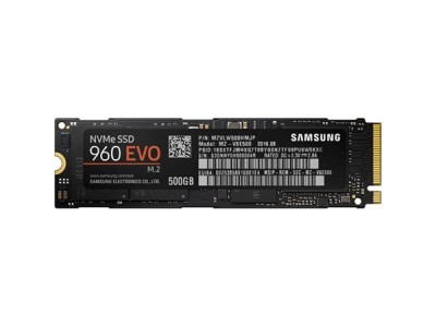 500 GB Samsung 960 EVO NVMe SSD, MLC, M.2