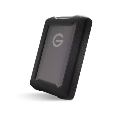 2 TB Sandisk Professional G-DRIVE ArmorATD, 2.5", USB-C med adapter till USB-A - Rymdgrå
