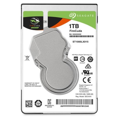 1 TB Seagate Firecuda SSHD, 5400 rpm, 8 GB MLC SSD, SATA3, 64 MB cache