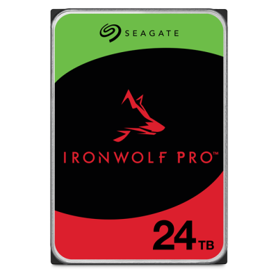 24 TB Seagate Ironwolf PRO, 7200 rpm, 512 MB cache, SATA3, NAS drive 24/7-drift, 3 års Seagate Rescue Data Recovery