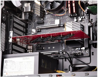 Startech Quad M.2 PCIe Adapter Card, 4xM.2, PCIe 4.0 x16, Bifurcation Required#6