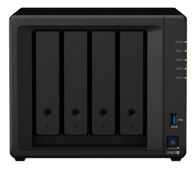 Synology DiskStation DS920+, 4-bay NAS, Intel Celeron Quad-Core 2,0 GHz, 4 GB RAM, 2xGigaLAN, 2xUSB 3.0#1
