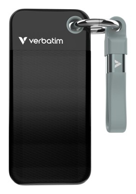 1 TB Verbatim Pocket SSD, USB 3.2 Gen2 - Svart/Grå#1