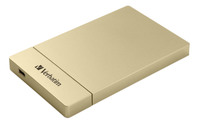 Externt kabinett 2.5" (Slim) SATA till USB-C 3.1 Gen2, Verbatim Store'n'Go - Guld