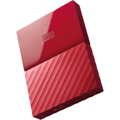 2 TB WD My Passport Thin, 2.5", USB 3.0, WD Backup - Röd
