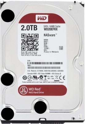 2 TB WD Red, IntelliPower, 64 MB cache, SATA3, optimerad för NAS med 24x7 drift