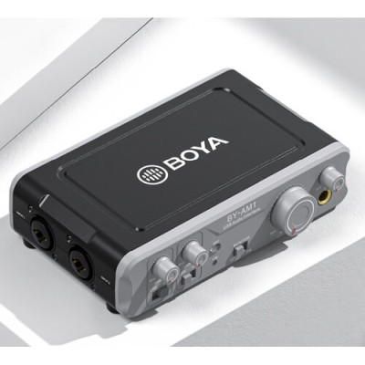 Ljudmixer BOYA BY-AM1, 2-kanals, 6,3mm/XLR med 48V fantommatning