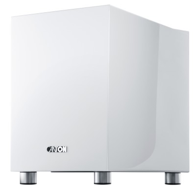 Canton AS 225 SC, 200W aktiv sub, 10" baselement, Vit High Gloss