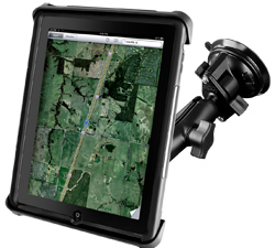 RAM Mount Aluminum Tab-Tite 3 Tablet Suction Cup Mount for Apple iPad 4, iPad 3, iPad 2 & iPad 1