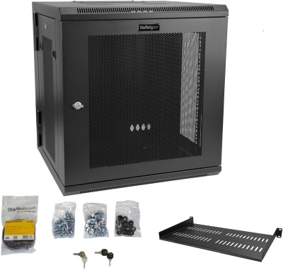 19" Skåp StarTech.com 12U, 610x655x640mm, stående eller väggmonterat, gångjärnsupphängning - Svart#7