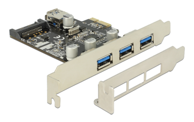 PCI Express-kort DeLOCK 3xUSB 3.0 extern + 1xUSB 3.0 intern Typ-A