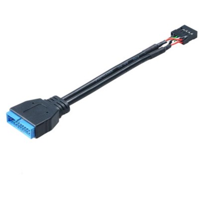 Akasa intern kabel för USB 2.0 till USB 3.0, 0,1m - Svart