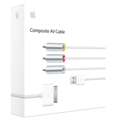 Apple Composite AV-kabel, Dock Connector till 3xRCA + USB
