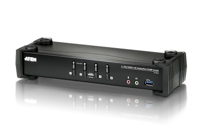 Systemswitch Aten CS1924-AT-G, 4-vägs KVM, Displayport 4K@60Hz, USB 3.2