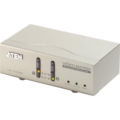 VGA-switch Aten VS-0202, 2 ingångar till 2 utgångar med ljud