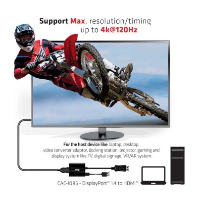 Adapter aktiv Club3D DisplayPort 1.4 till HDMI 2.1, 4K@120Hz HDR#6