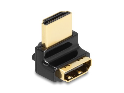 Adapter HDMI hane till hona, DeLOCK, 8K@60Hz, vinklad uppåt - Svart#2