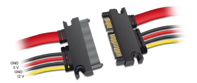 SATA3 kabel DeLOCK, ha-ho, med ström, 20 cm#2