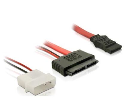 Micro SATA adapterkabel, SATA och ström till Micro SATA ho, 30cm
