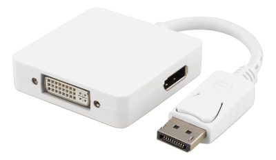 Multi-adapter DisplayPort till DVI-D/HDMI/DP, UHD, 60Hz - Vit#1