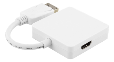 Multi-adapter DisplayPort till DVI-D/HDMI/DP, UHD, 60Hz - Vit#2
