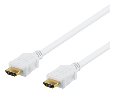 HDMI-kabel Deltaco, Ethernet, 4K UHD, 15 meter - Vit