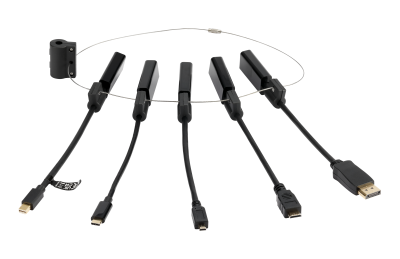 Adapterring Deltaco Office HDMI-AR10, HDMI till MiniDP/DP/USB-C/MiniHDMI/MicroHDMI, 4K, modulär