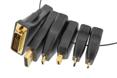 Adapterring Deltaco Office HDMI-AR2, HDMI till DVI/MiniDP/DP/MiniHDMI/MicroHDMI/USB-C#2