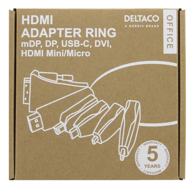 Adapterring Deltaco Office HDMI-AR2, HDMI till DVI/MiniDP/DP/MiniHDMI/MicroHDMI/USB-C#4