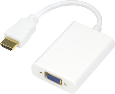Adapter HDMI till VGA+3,5mm audio, Deltaco, 0,2m - Vit