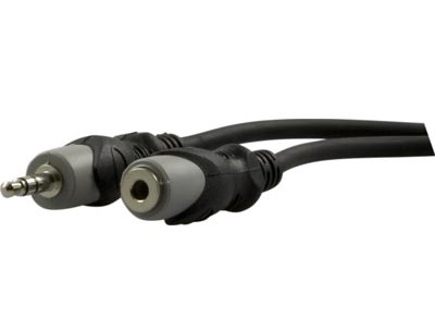 Förlängningsljudkabel stereo 3,5 mm, 3 meter - Svart