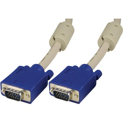 VGA-kablage dubbelskärmat HD15 ha-ha, 1 m