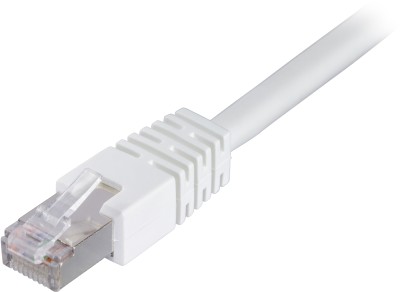 Nätverkskabel skärmad Cat.6, RJ45, 50 meter - Vit