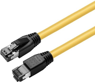 Nätverkskabel skärmad Cat8.1 S/FTP, MicroConnect, LSZH, 7,5 meter - Gul