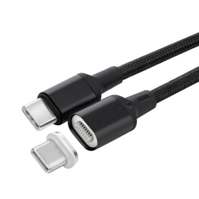 MicroConnect USB-C Magnet Cable, QC3.0, 2m - Svart
