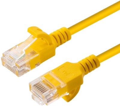 Nätverkskabel oskärmad Cat6a, slim, 3,6mm i diameter, MicroConnect, 10 meter - Gul