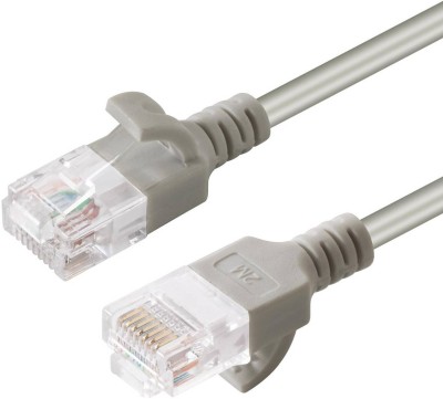 Nätverkskabel oskärmad Cat6a, slim, 3,6mm i diameter, MicroConnect, 7,5 meter - Grå
