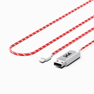 PAC USB till Lightning, 1 meter - Röd LED