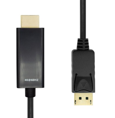 DisplayPort till HDMI 1.4-kabel, 4K@60Hz, ProXtend, 2 meter - Svart#1