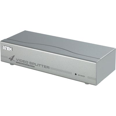 VGA-splitter Aten, 1-4, VGA HD15 ha in - 4 VGA HD15 ho ut, med strömförsörjning