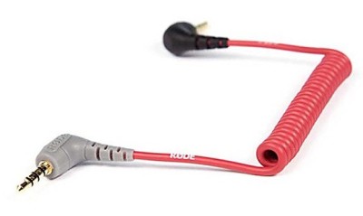 Røde SC7 kabel 3,5mm TRS-hane till 3,5mm TRRS-hane, 17 cm spiral