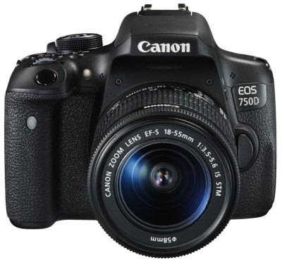 Canon EOS 750D kamerahus + EF-S 18-55/3,5-5,6 IS STM, 24,2 Mpixel, film 1080/25p, WiFi, NFC