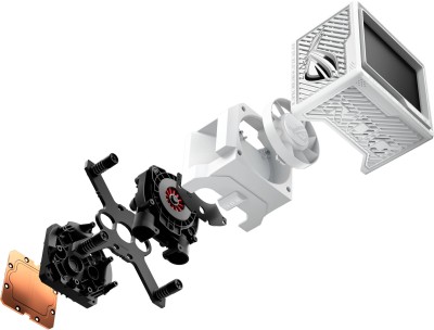 Asus ROG RYUJIN III 360 AiO ARGB Extreme White, 360mm med 3.5" LCD, 120mm fläktar - Vit#6
