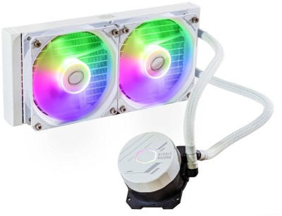 Cooler Master ML240L Core White, 2x120 mm fläktar, ARGB - Vit