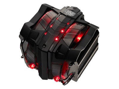 Cooler Master V8 GTS, Intel 775/1150/1155/1156/1366/2011, AMD AM2/AM3/FM1/FM2, 2x140 mm fläktar, 600~1600 rpm, 28~82 cfm, 16~36 dB