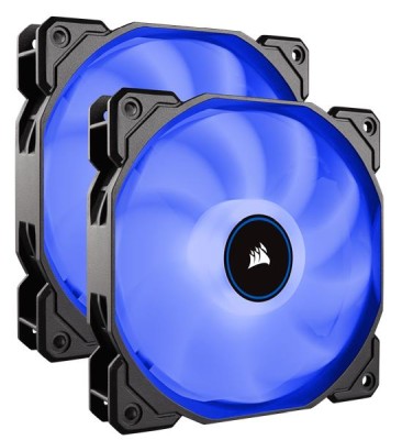 Fläkt 140 mm Corsair AF140, Blå LED, 2-pack