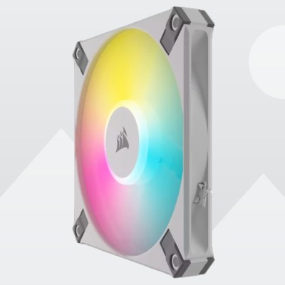 Fläkt 120 mm Corsair AF120 RGB Slim White, 27,5 dBA, 600-2000 rpm, 13.4-56.3 cfm, 2-pack, med Lightning Node Core#3